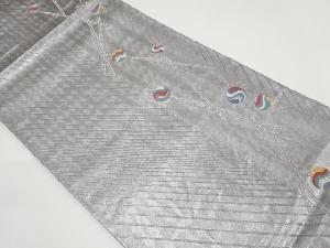 リサイクル　四次元箔玉簪模様織出し袋帯